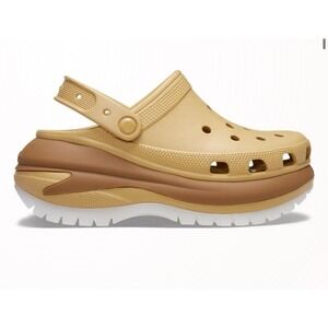 Crocs Mega Crush Matte Clog Wheat Mens 9 Unisex Slip On Casual Sandal 210749-209